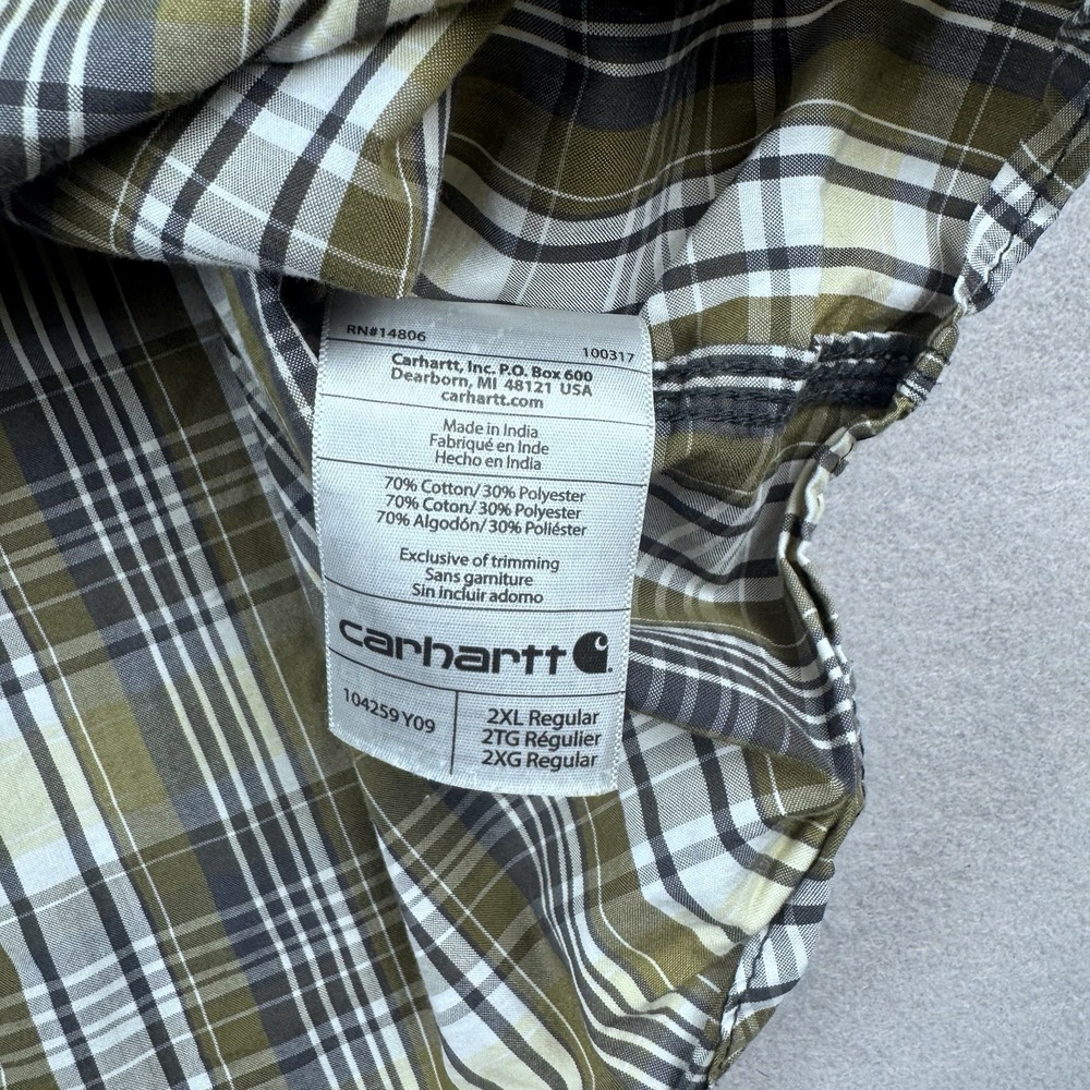 Lot of 3 Carhartt Button Shirts Men 2XL Short Sleeve Force Rugged Flex Relaxed - Picture 8 of 16
